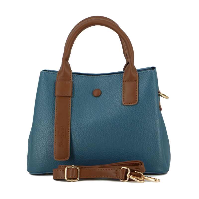 Darkness Cartera C/correa Larga Y Corta Azul-marron