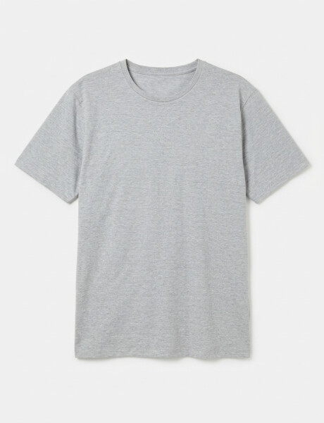 Remera básica Laucha Gris Melange
