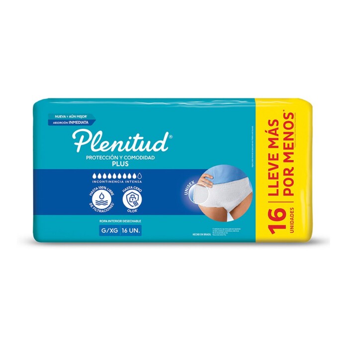 PLENITUD ROPA INTER. PROTEC PLUS G/XG NF única