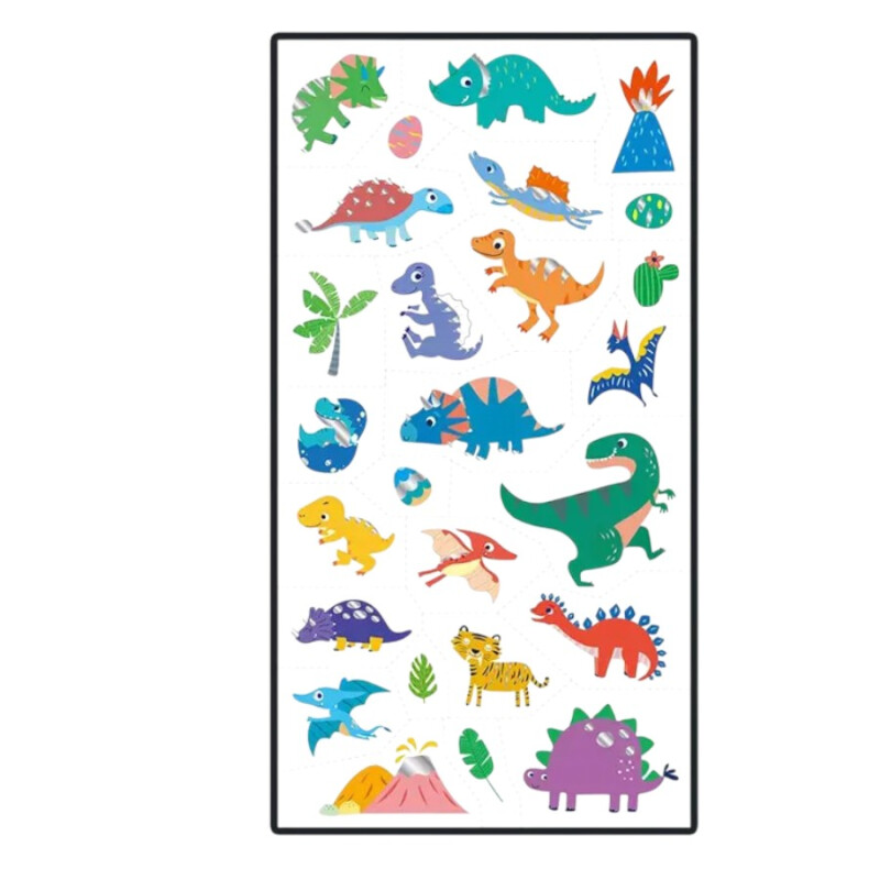 Tattoo Stickers Infantiles 50 Pzs Dinosaurio