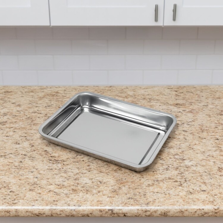ASADERA ACERO INOXIDABLE 40X30X7CM PLATEADO