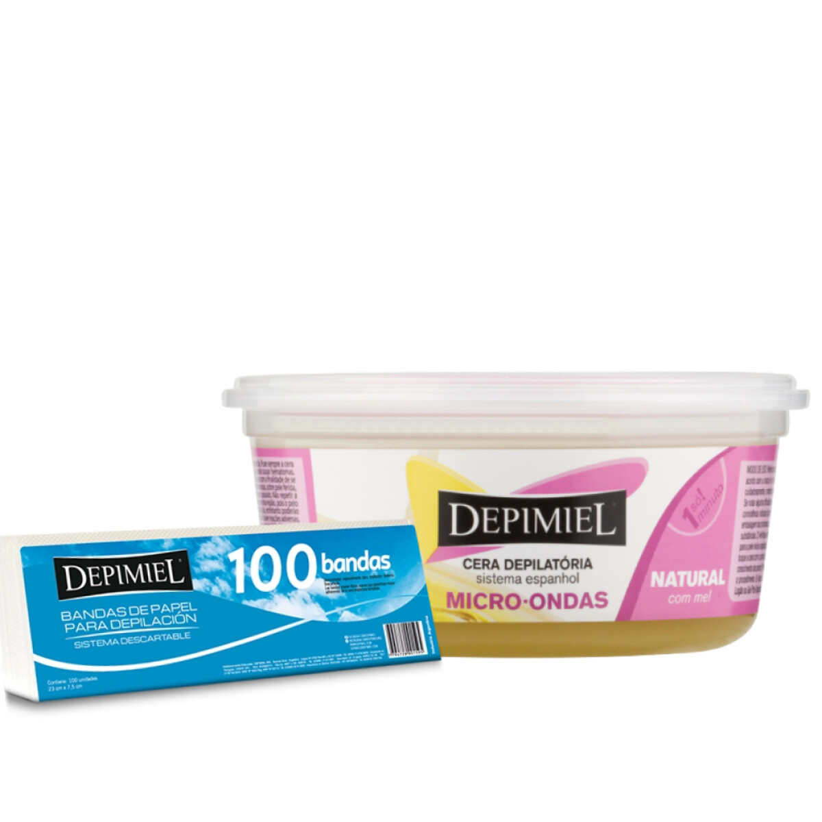 Pack Depimiel Cera Depilatória 200g + 10 Bandas de Papel 