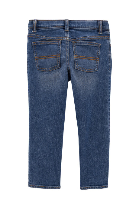 Pantalón de jean clásico lavado medio. Talles 9-24M Sin color
