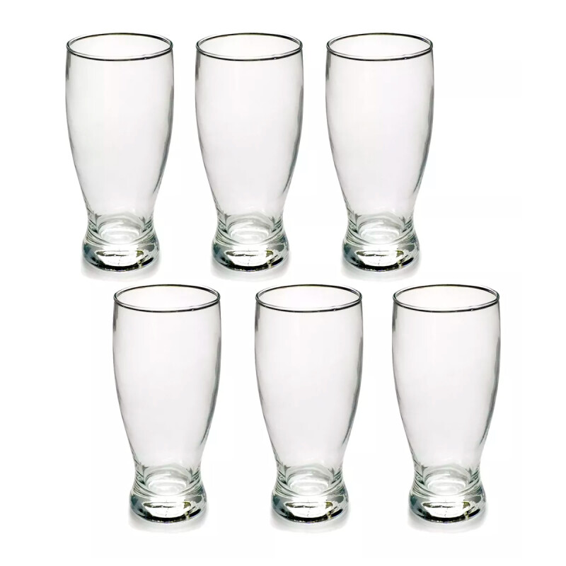 Set x6 Vaso cervecero 360 ml TRANSPARENTE
