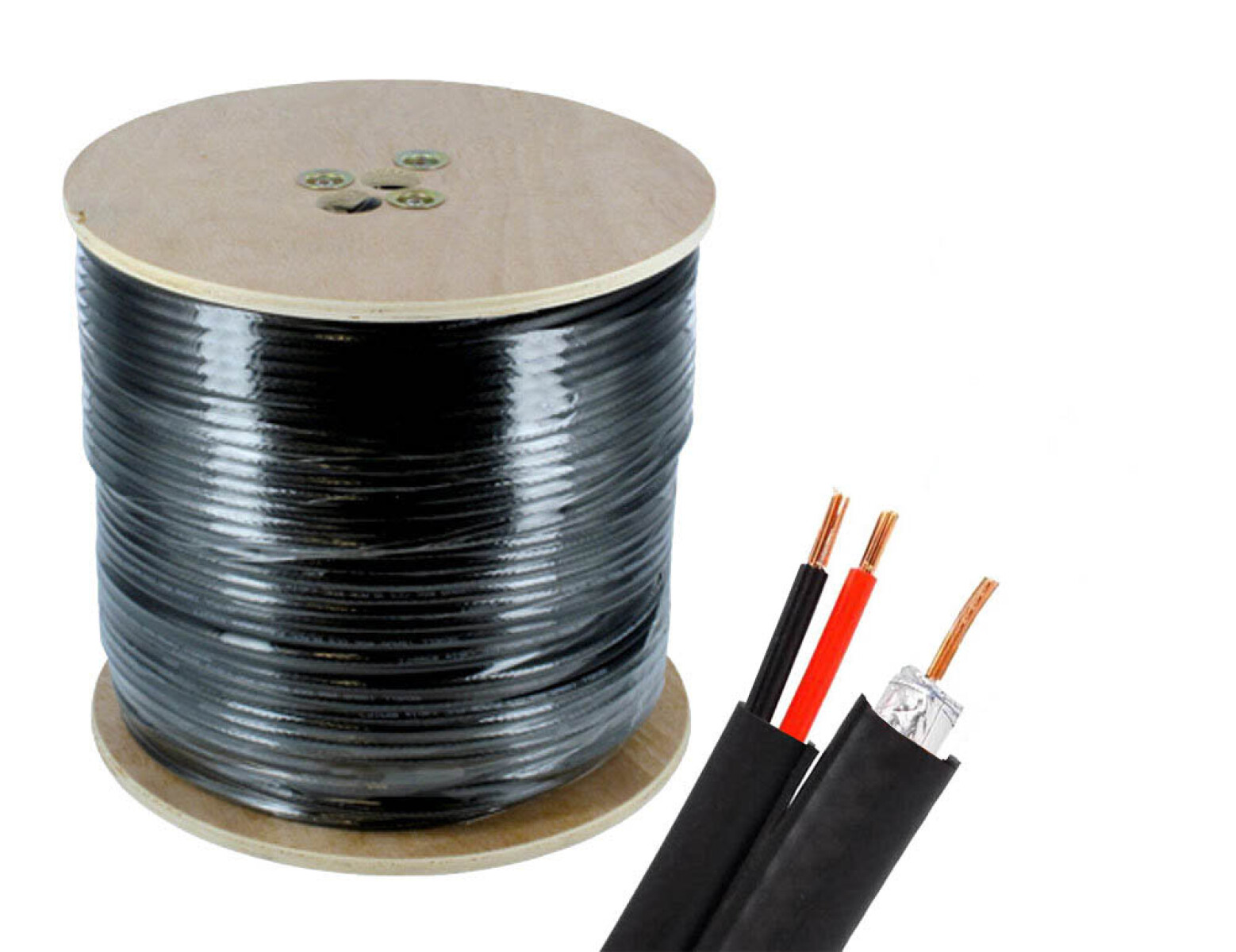 Cable Siames Nrg+ Coaxil + Corriente 100M - 001 