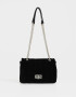 Bandoleras Clasico Bandolera Puffy Con Solapa - Negro