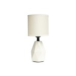 LAMPARA DE MESA BASE PORCELANA 13X13X28CM BEIGE LAMPARA DE MESA BASE PORCELANA 13X13X28CM BEIGE