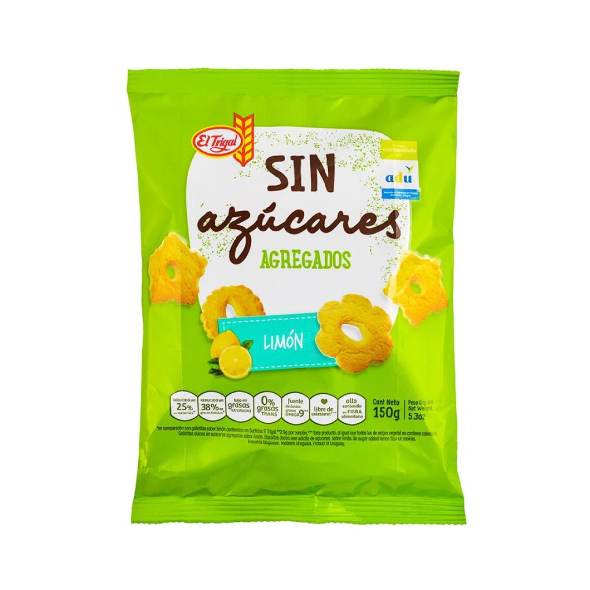 Galletas de limón sin azúcar El Trigal 150g 