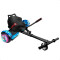 Combo De Skate Eléctrico 6.5" Con Luces Y Bluetooth + Asiento Para Hoverboard AZUL