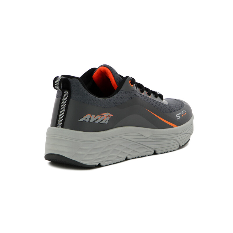 Avia Zapatillas Acordonadas Para Hombre INFINITE DK GREY/ ORANGE/ BLACK Gris Oscuro-Naranja