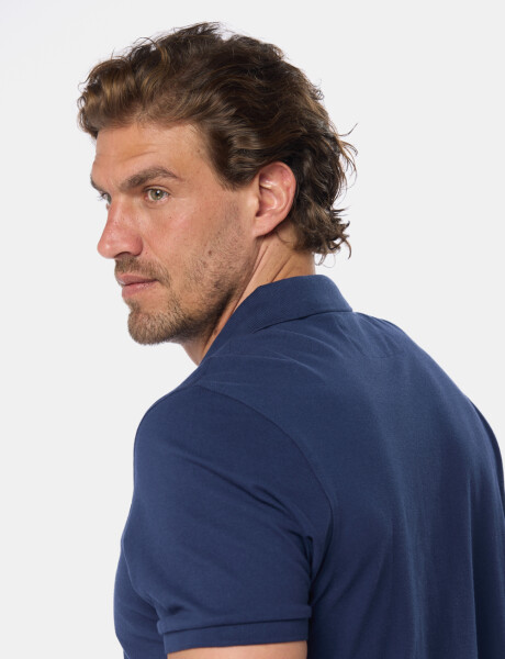 REMERA POLO LISA PIQUÉ Azul