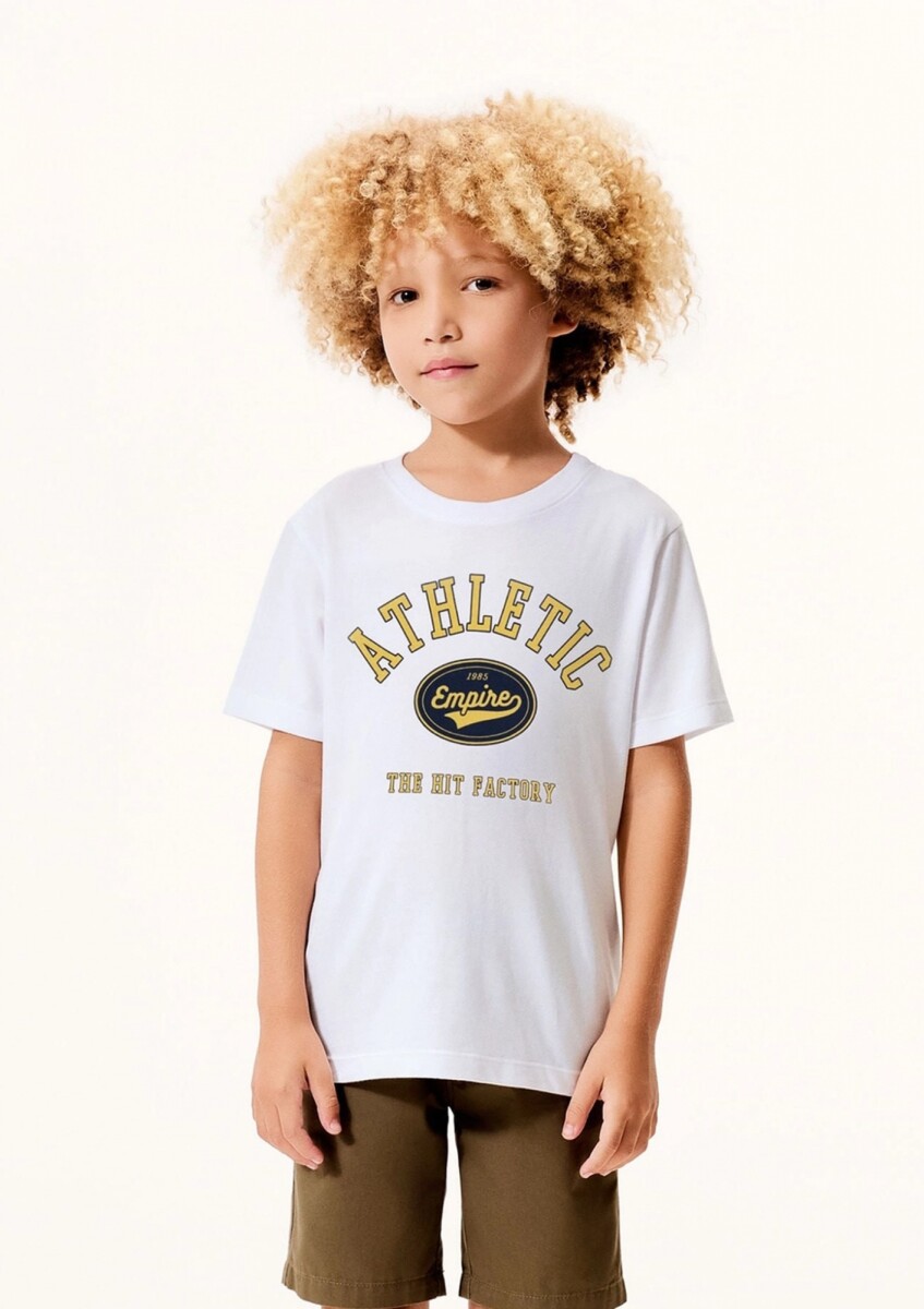CAMISETA BÁSICA CON ESTAMPA - BLANCO 