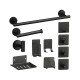 Set Accesorios Baño Completo 11 Piezas Acero Inoxidable Negro Set Accesorios Baño Completo 11 Piezas Acero Inoxidable Negro