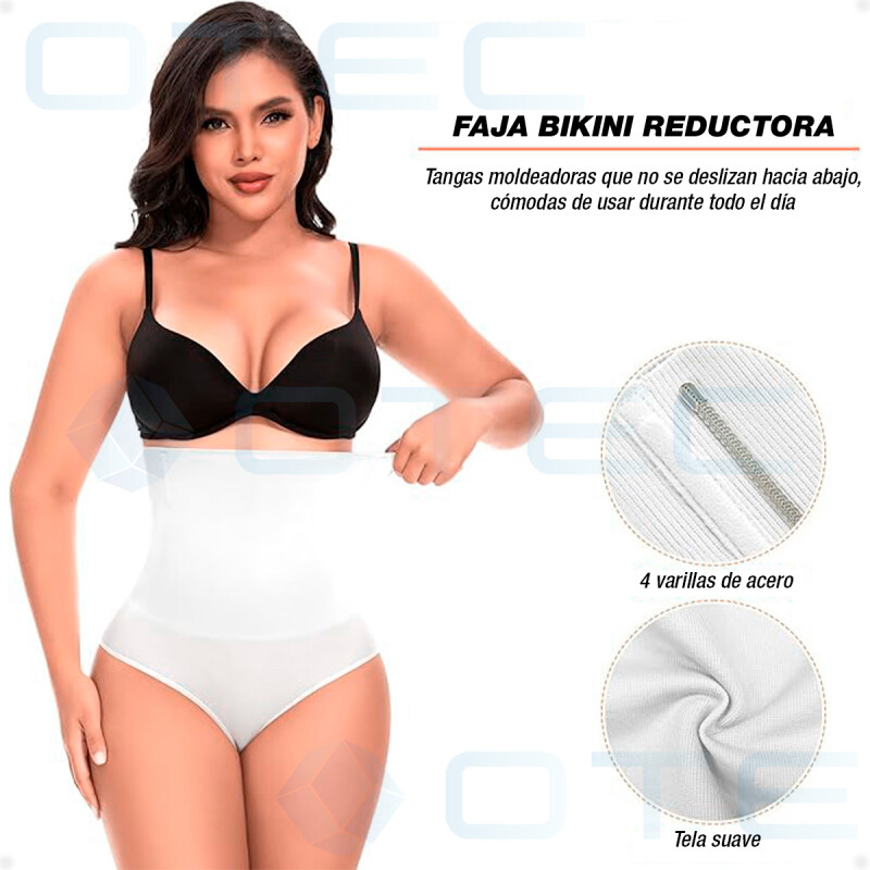 Faja Bikini Reductora Con Broche Blanco