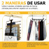Percha Multiusos IMBACK IBK-HMJ074-PLA | 5 Barras, Ahorro de Espacio, Acero Inoxidable, Uso Vertical/Horizontal Percha Multiusos IMBACK IBK-HMJ074-PLA | 5 Barras, Ahorro de Espacio, Acero Inoxidable, Uso Vertical/Horizontal