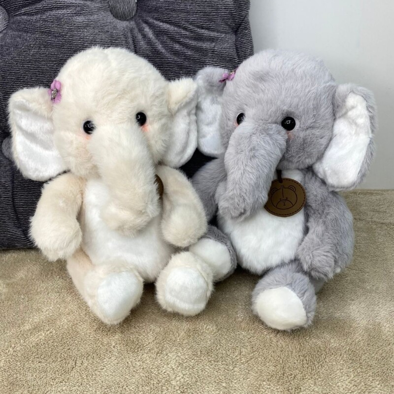 Peluche Tierno Elefante Blanco
