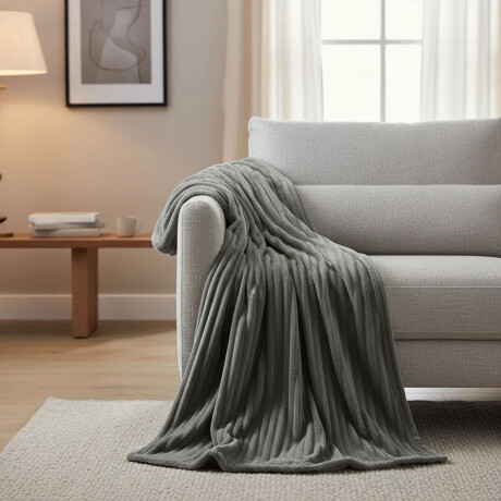 Manta Polar Velvet Fleece Frazada Pana Terciopelo 127x152cm Gris