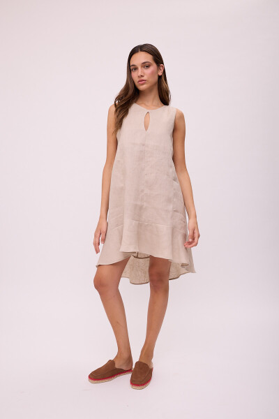 VESTIDO POLK Beige