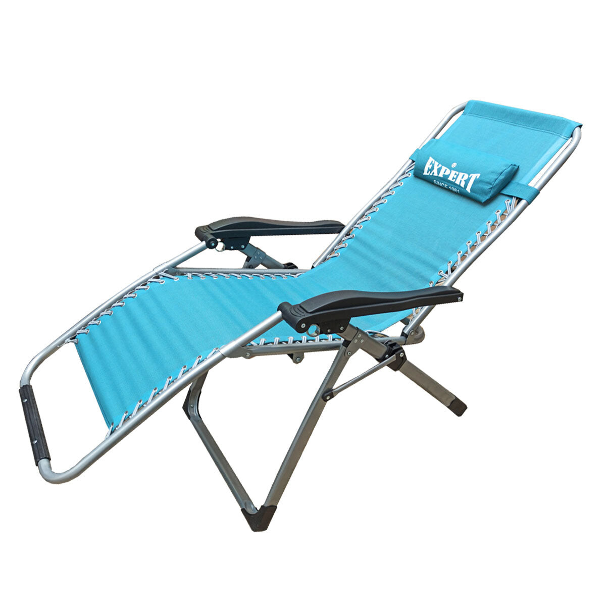 Silla Reposera Plegable Aluminio Alta Gama Playa - Celeste 