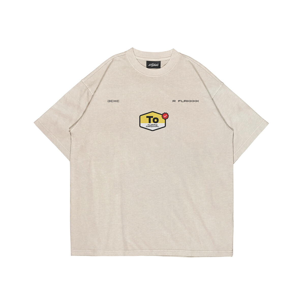 REMERA R FLAKKKK - CREMA 