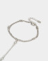 Pulseras Flexibles Pulsera Flexible Con Anillo Unido - Plateado