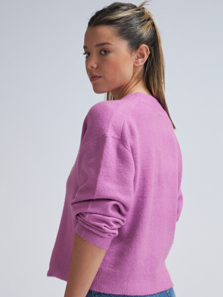 Cardigan de punto Rosado