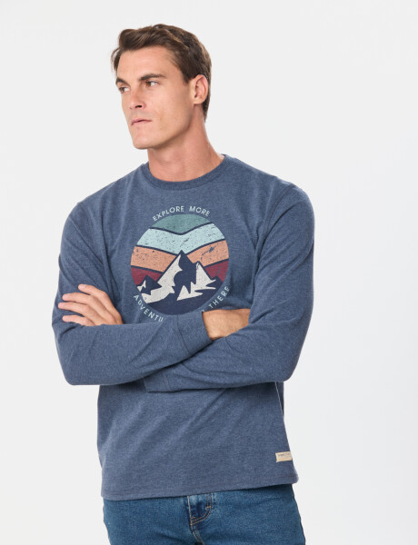 REMERA ESTAMPADA Azul