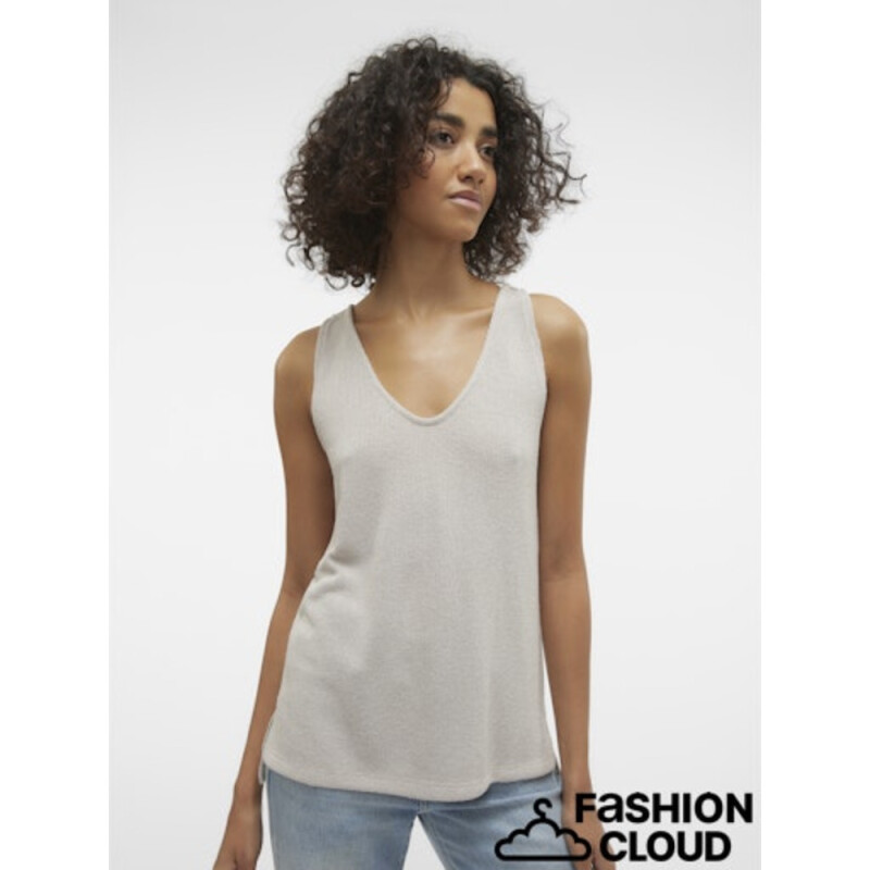 VMEDDIE SL U-NECK TANK TOP GA EXC OATMEAL