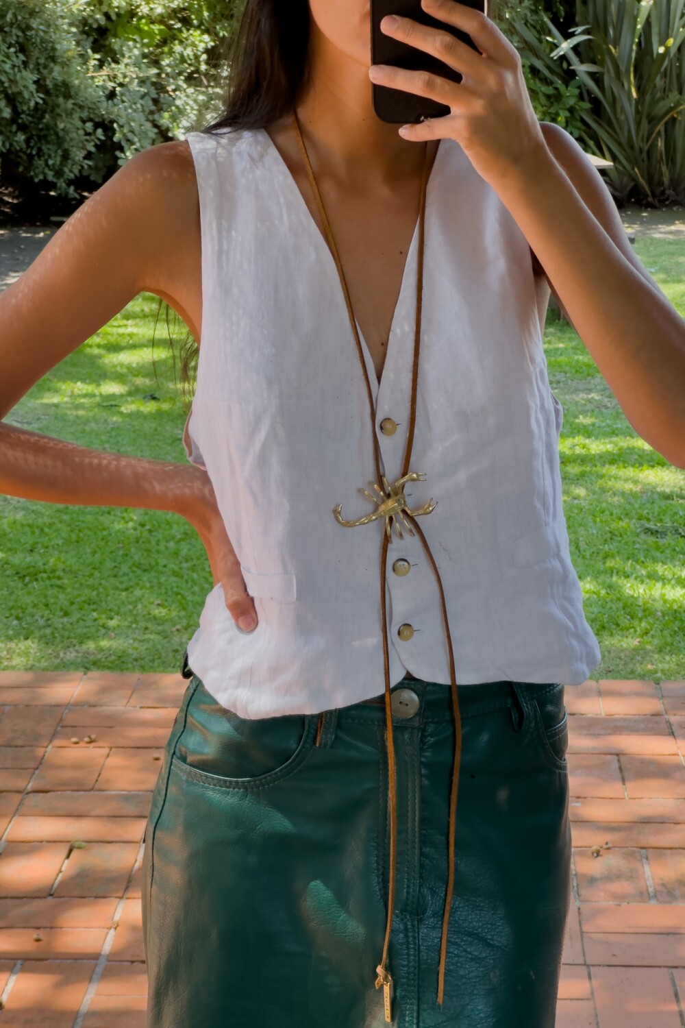 Scorpion Necklace Bronce