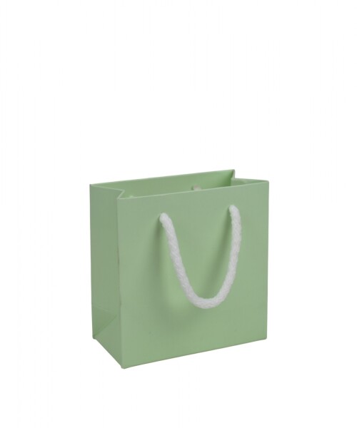 Bolsa cartulina 10x05x10 cm PASTEL AQUA