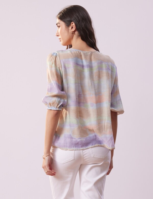 Blusa Gasa MULTI/LAVANDA
