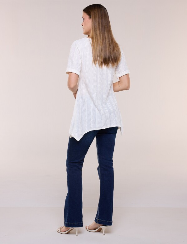 Blusa De Punto Labrado CRUDO