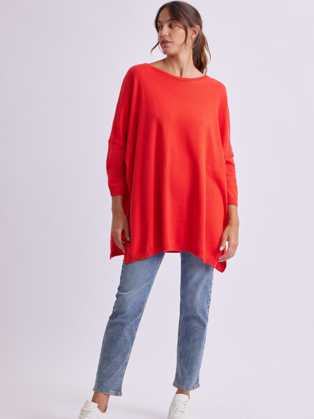Buzo de punto oversize Rojo