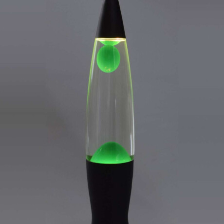 Lámpara De Lava Con Base Negra Verde