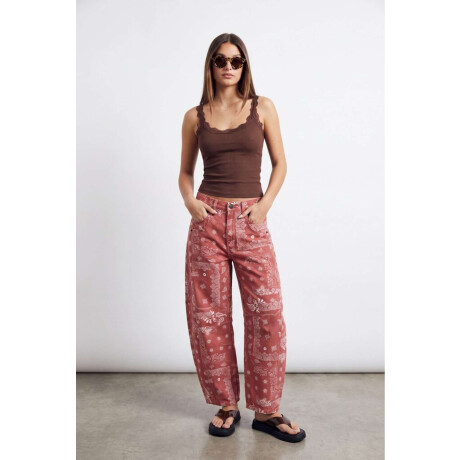Jean Barrel Baggy Rojo