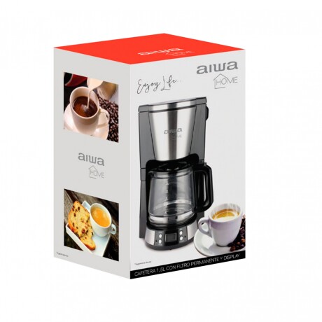 Cafetera Aiwa 1000w 1,5l Gris