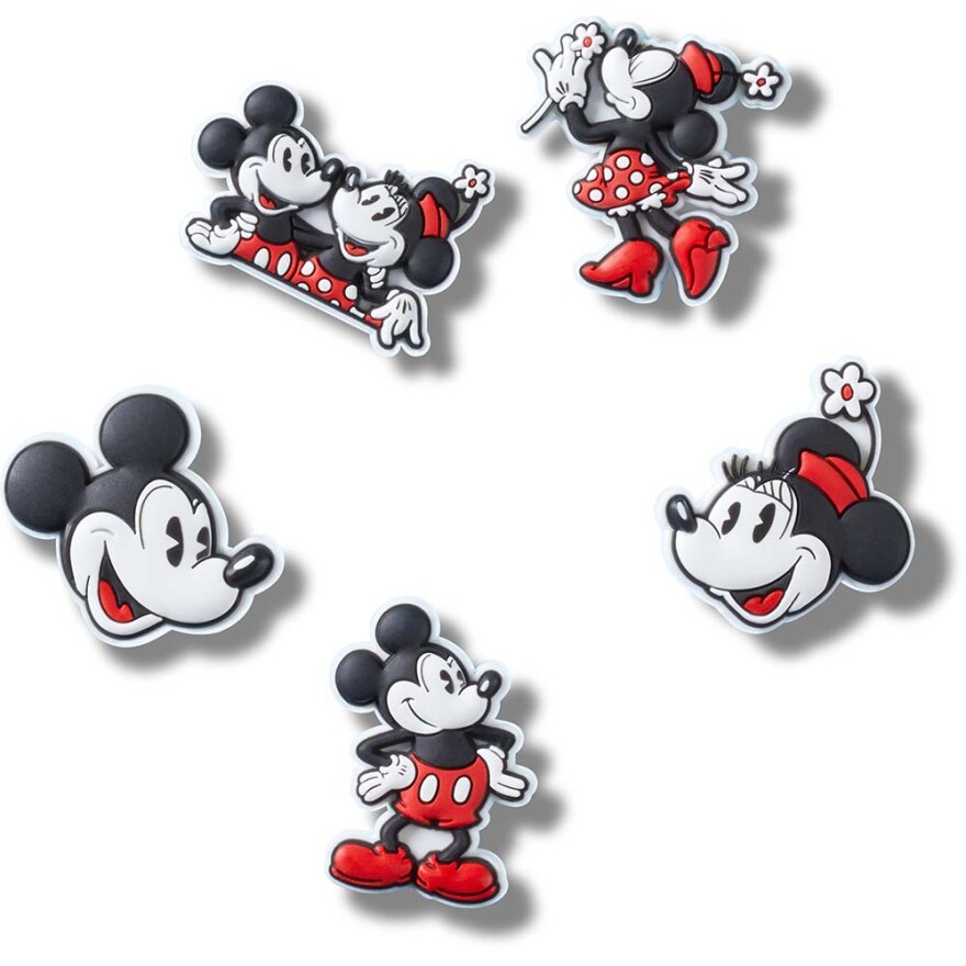 Jibbitz Mickey and Minnie PVC 5 Pack Multicolor