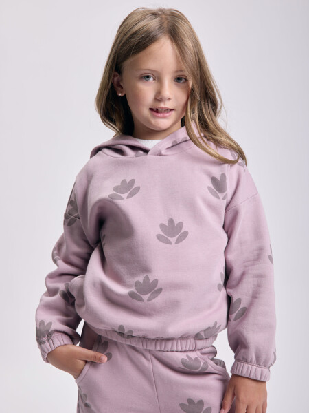 Canguro deportivo estampado Flores Violeta
