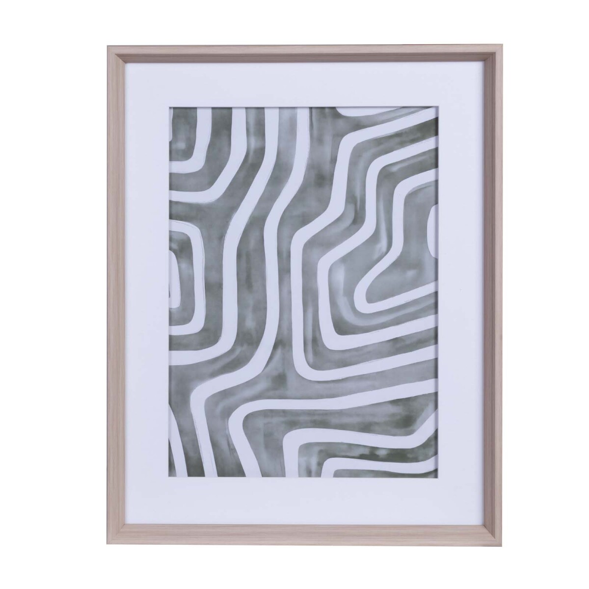CUADRO 40X50CM - PAPEL VERDE ZEBRA I 