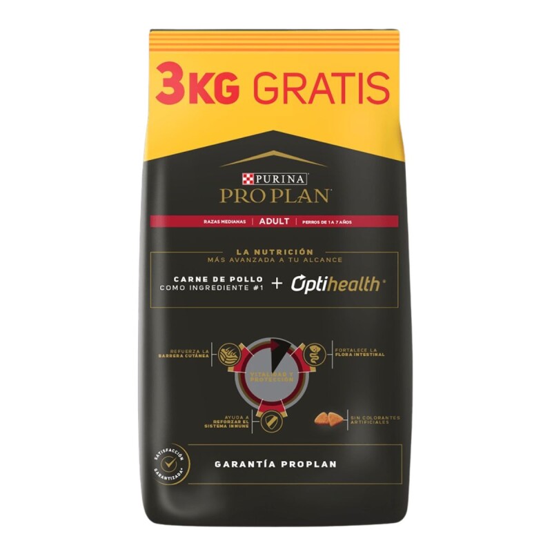 PRO PLAN ADULTO RAZA MEDIANA 15 KG + 3 KG PRO PLAN ADULTO RAZA MEDIANA 15 KG + 3 KG