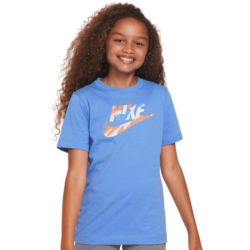 Remera Nike Sportswear Tee Club Seasonal Camo de Niños Azul