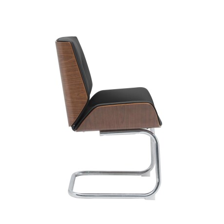 ASIENTO DE VISITA MADERA-Y-PU NEGRO ECLIPSE