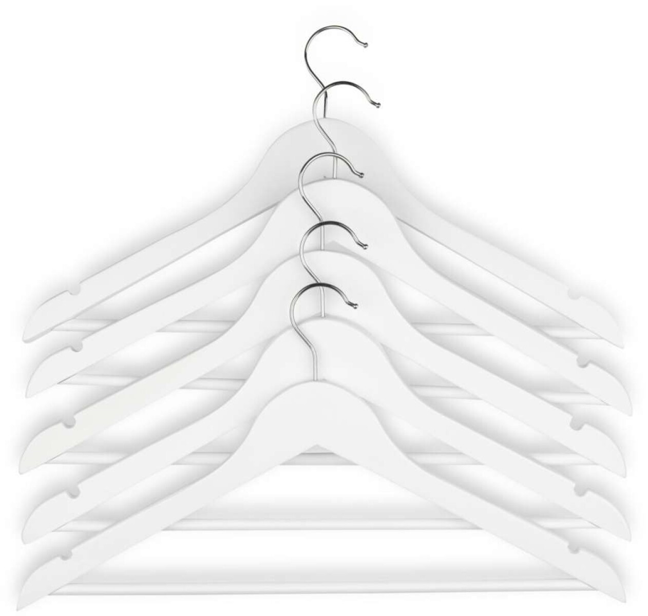 Perchas HELMUT L45cm 5 unidades blanco - Blanco 