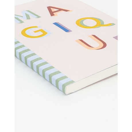 Set De Cuaderno Y Lapicera Magique Combinacion Multicolor