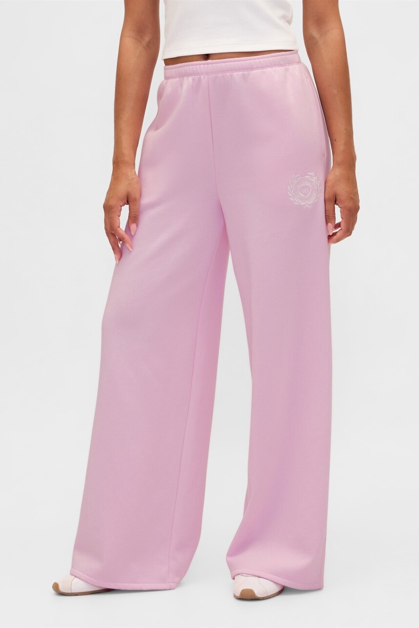 Pantalón Deportivo Baggy Wide Leg Mujer Primrose Pink