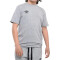 Remera Infantil Umbro Basik Kids Gris Melange - Negro