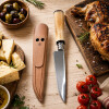 Cuchillo Artesanal Acero de Carbono Mango Guampa o Hueso y Vaina de Cuero N°6 Cuchillo Artesanal Acero de Carbono Mango Guampa o Hueso y Vaina de Cuero N°6