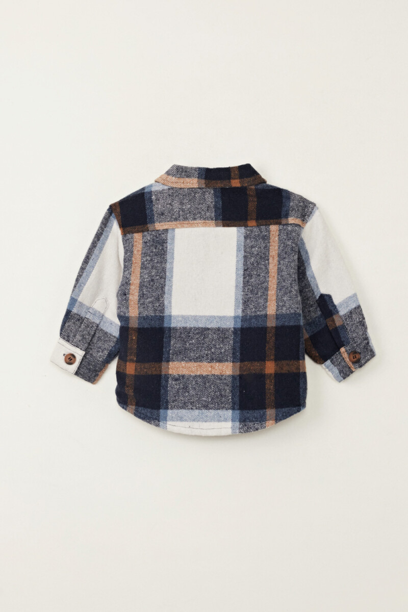 Sobrecamisa cuadros Azul Marino