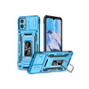 Protector para Motorola Moto E22 con soporte color celeste Protector Para Motorola Moto E22 Con Soporte Color Celeste