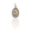 Dije Medalla Virgen Niña Oval-Plata y oro- Sin piedra- CP5035 sinpiedra
